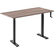 AlzaErgo Table ET3 Essential black + top 120×80 cm lamino grey oak - Height Adjustable Desk