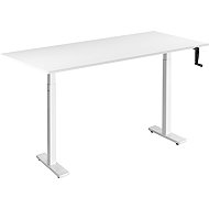 AlzaErgo Table ET3 Essential white + top 140×80 cm laminate white - Height Adjustable Desk