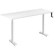 AlzaErgo Table ET3 Essential weiß + Platte 160×80 cm Laminat weiß - Höhenverstellbarer Tisch