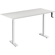 AlzaErgo Table ET3 Essential white + top 140×80 cm laminated white oak - Height Adjustable Desk