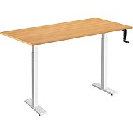 AlzaErgo Table ET3 Essential white + top 120×80 cm lamino oak - Height Adjustable Desk