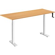 AlzaErgo Table ET3 Essential weiß + Platte 160×80 cm lamino Eiche - Höhenverstellbarer Tisch