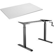 AlzaErgo Table ET3 čierny + doska TTE-12 120 × 80 cm biely laminát - Výškovo nastaviteľný stôl