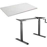 AlzaErgo Table ET3 fekete + lap TTE-12 120x80 cm fehér furnér - Állítható magasságú asztal