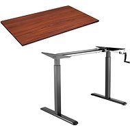 AlzaErgo Table ET3 čierny + TTE-12 120 × 80 cm hnedá dyha - Výškovo nastaviteľný stôl
