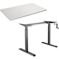 AlzaErgo Tisch ET3 schwarz + Tischplatte TTE-03 160x80cm weißes Furnier - Höhenverstellbarer Tisch