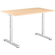 AlzaErgo Fixed Table FT1 biely + Stolová doska TTE-12 120 × 80 cm lamino breza - Písací stôl