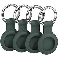 AlzaGuard Silicone Keychain for Airtag 4 pieces Green - AirTag Key Ring