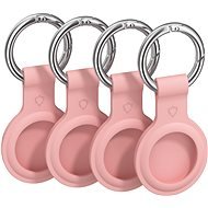 AlzaGuard Silikon-Schlüsselanhänger für Airtag 4 Stk. pink - AirTag Schlüsselanhänger