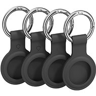 AlzaGuard Silicone Keychain for Airtag 4 pieces Grey - AirTag Key Ring