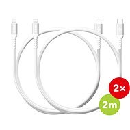 AlzaPower AluCore USB-C to Lightning MFi 2m silver (2pcs) - Data Cable