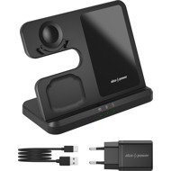AlzaPower WSC120BB 3in1 Wireless Charger for Samsung + charger 20W black - Wireless Charger