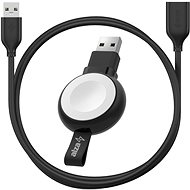 AlzaPower Wireless MFi Watch charger 120 USB-A černá + Datový kabel Core USB-A (M) to USB-A (F) 2.0, - Watch Charger