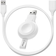 AlzaPower Wireless MFi Watch charger 120 USB-A white + Core USB-A (M) to USB-A (F) 2.0 data cable, - Set
