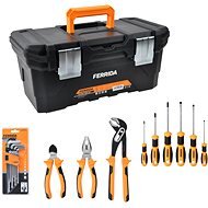 FERRIDA Tool Box 40.8cm + Screwdrivers Set, 6pcs + Pliers Set, 3pcs + Hex Key, Set 9pcs - Tool Set