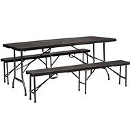 La Proromance Folding Table W180 + 2 db Folding Bench W180 - Kerti bútor