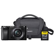 Sony Alpha A6100 black + E PZ 16-50 mm f/3.5-5.6 OSS + Sony LCS-U21 + Sony SDXC 64GB M Tough - Digital Camera