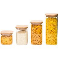 Siguro Set of food jars Bamboo, 0,6 l + 0,9 l + 1,4 l + 1,9 l, 4 pcs - Food Container Set
