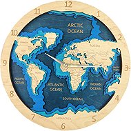 BusyKids Wall Clock World Map Bright - Wall Clock