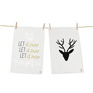 Butter Kings set of 2 towels LET IT SNOW - Dish Cloth