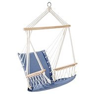 BABOON Hanging Chair with wooden armrests blue - Garden Chair