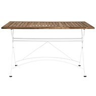 PARKLIFE asztal, 80 x130 cm-es,  fehér / barna - Kerti asztal