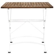 PARKLIFE Skladací stôl 80 × 80 cm biela/hnedá - Záhradný stôl