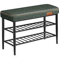 Houseland Vasagle Stuart with padded bench, forest green - Shoe Rack