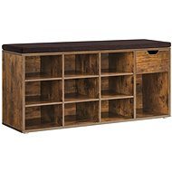 Houseland Vasagle Crypto with bench, brown/black - Shoe Rack