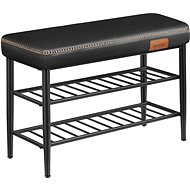 Houseland Vasagle Stuart with padded bench, black - Shoe Rack