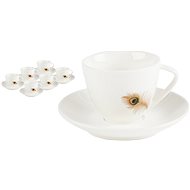 by inspire Kaffeetassen mit Untertassen 100ml 6 Stück Pavone - Tassen-Set