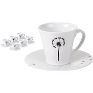 by inspire Set of Cups and Saucer with Dandelion Seed 160ml 6pcs - Set of Cups