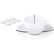 By Inspire BRUSH Set aus 6 Kaffeetassen mit Untertassen 150ml - Tassen-Set