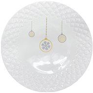 by inspire Shallow plate Cross Christmas, 27cm, silver flake - Plate