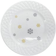 by inspire Dessert plate Cross Christmas, 19cm, silver snowflake - Plate