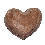 by inspire Wooden decoration Heart 10 cm, dark - Decoration