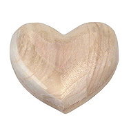 by inspire Wooden decoration Heart 10 cm, light - Decoration