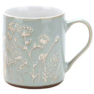 Clay Mug Flowers 550ml, light blue - Mug