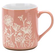 Clay Mug Flowers 550ml, pink - Mug