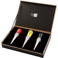 by inspire Set of Wine Corks with Venetian Glass (3 pcs) - Wine Set