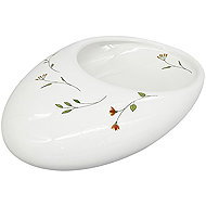 by inspire Easter ceramic decorative bowl Bean S Botanic, white - Decorative Bowl