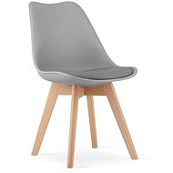 TEXTILOMANIE Light grey chair Bali mark with beech legs - Dining Chair