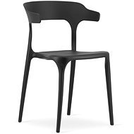 TEXTILOMANIE Čierna plastová stolička Ulme - Jedálenská stolička