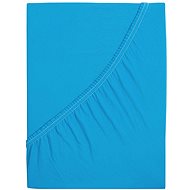 B.E.S. PETROVICE Prostěradlo Jersey česaná bavlna MAKO 160 × 200 cm, tyrkysově modré - Bedsheet
