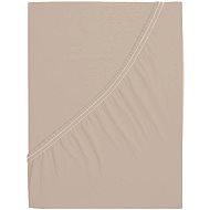 B. E. S. PETROVICE Jersey combed cotton sheet MAKO 200 × 220 cm, brown coffee - Bedsheet