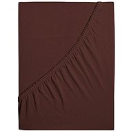 B. E. S. PETROVICE Jersey combed cotton sheet MAKO 200 × 200 cm, dark brown - Bedsheet
