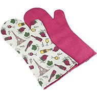 BELLATEX Ema Barbecue gloves long 22 × 46 cm wine/burgundy 2 pcs - Oven Mitt