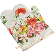 BELLATEX Ema Barbecue gloves 20 × 36 cm summer flower 2 pcs - Oven Mitt