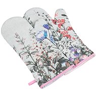 BELLATEX Ema Barbecue gloves 20 × 36 cm purple-grey 2 pcs - Oven Mitt