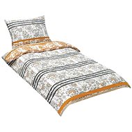 Bellatex cotton 140 × 200, 70 × 90 grey-orange retro - Bed Linen
